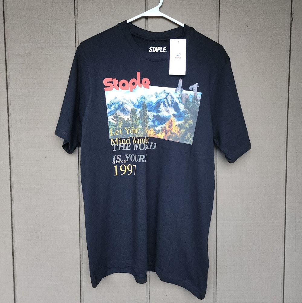 Staple mens t shirt let your mind wander